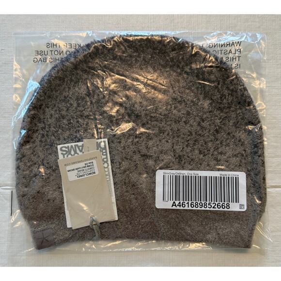 Barefoot Dreams Cozychic Lite Confetti Beanie in Storm Gray - Dark Brown NWT!